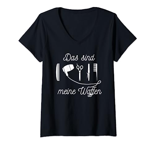 Damen Lustiger Friseurin Spruch für Friseure Geschenk T-Shirt mit V-Ausschnitt Damen Lustiger Friseurin Spruch für Friseure Geschenk T-Shirt mit V-Ausschnitt von Friseur Geschenke Shop