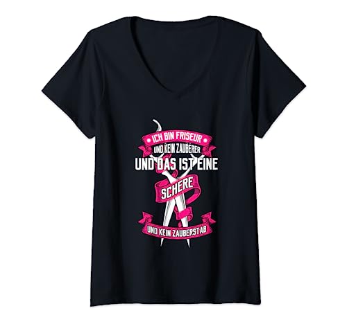 Damen Lustiges Friseurin Spruch für Friseure Geschenk T-Shirt mit V-Ausschnitt Damen Lustiges Friseurin Spruch für Friseure Geschenk T-Shirt mit V-Ausschnitt von Friseur Geschenke Shop