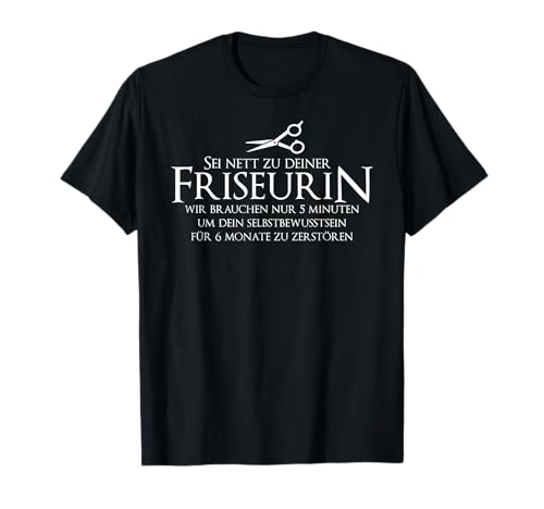 Friseur Geschenke Shop - Lustiges Friseurin Friseure Spruch T-Shirt für Damen - Schwarz, S - V-Ausschnitt, Halbarm - Unisex-Erwachsene - Polyester 100% Friseur Geschenke Shop - Lustiges Friseurin Friseure Spruch T-Shirt für Damen - Schwarz, S - V-Ausschnitt, Halbarm - Unisex-Erwachsene - Polyester 100% von Friseur Geschenke Shop