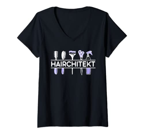 Damen Frisör Haare Frisur - Haarchitekt Haarstylist Friseur T-Shirt mit V-Ausschnitt Damen Frisör Haare Frisur - Haarchitekt Haarstylist Friseur T-Shirt mit V-Ausschnitt von Friseur Haarstylist Geschenke & Ideen