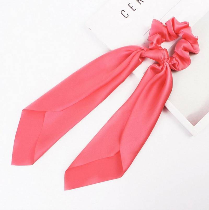 Friseurmeister Haargummi Scrunchie mit Schleife Satin Elastic Haargummis Ribbon Bow für dickes und feines Haar von Friseurmeister