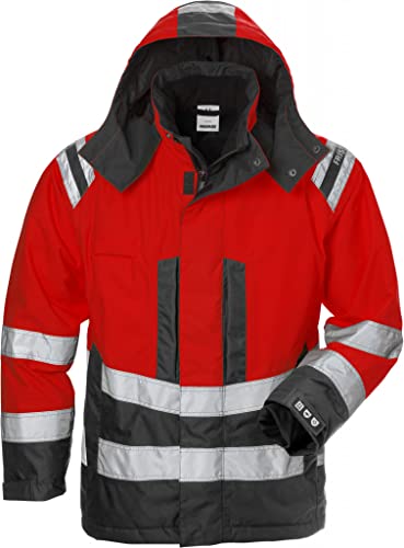 Fristads Hi Vis Airtech® Winterjacke Damen Klasse 3 4037 Gtt - Größe L - Warnschutz rot/schwarz von Fristads