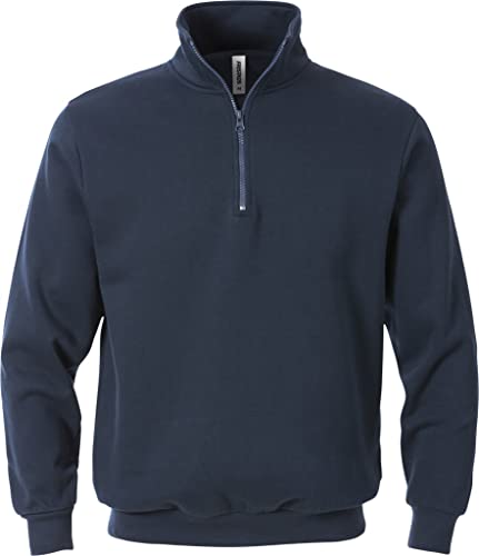 Fristads Sweatshirt mit halbem Reißverschluss 1737 Swb - Größe M - Dunkles Marineblau von Fristads