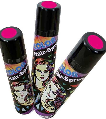 Haarspray Color für Fasching und Karneval, Diverse Farben, 100ml höchste Ergiebigkeit (pink) von Fritz Fries