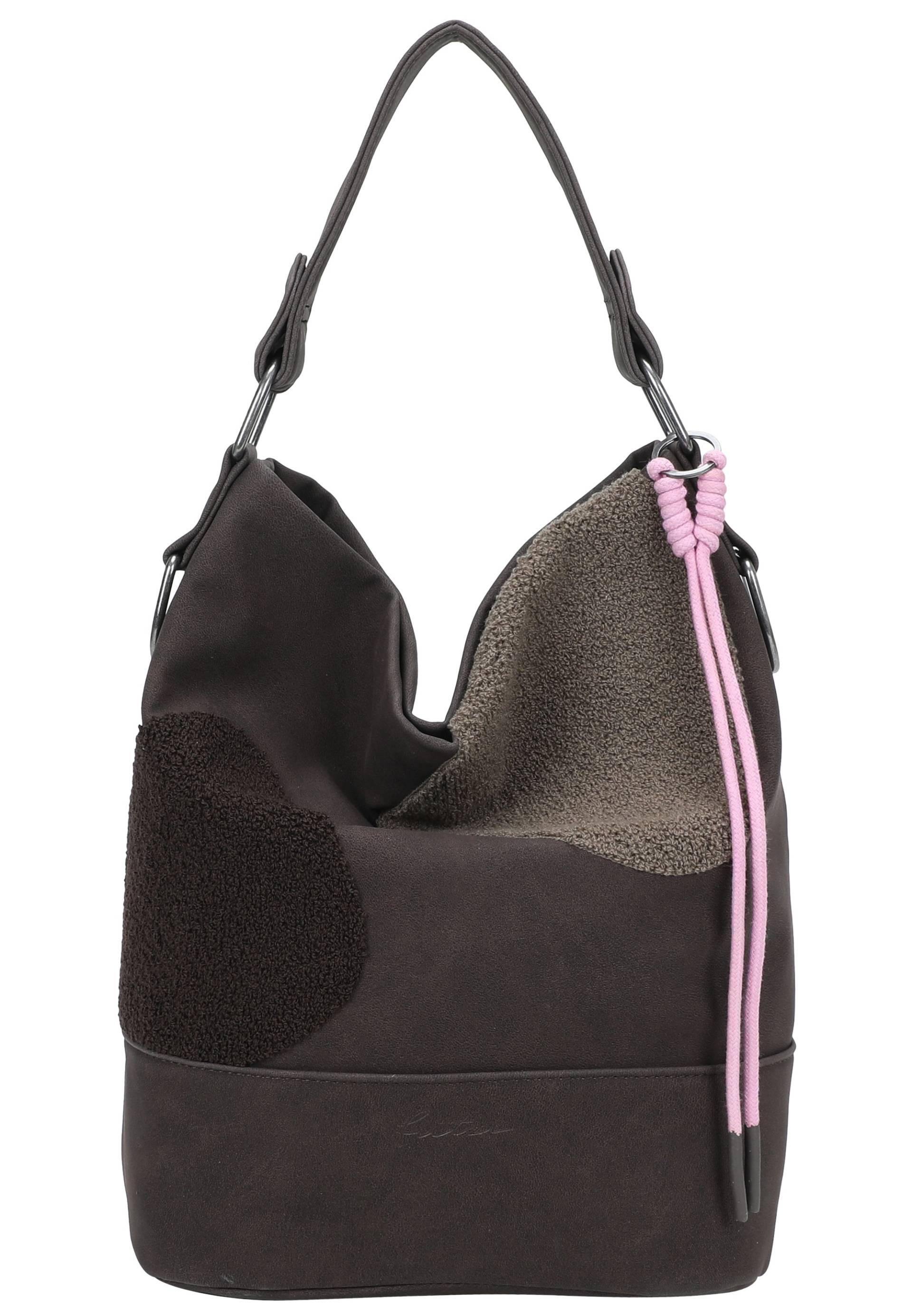 Fritzi aus Preußen Schultertasche "Olga Limited Happy Flocked Jive Soft Berry" mit moderner Flockung von Fritzi Aus Preußen