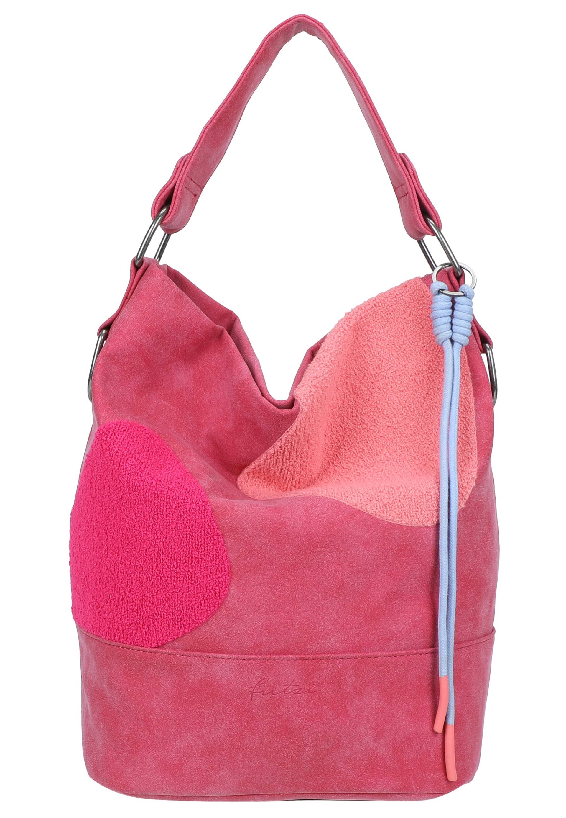 Fritzi aus Preußen Schultertasche "Olga Limited Happy Flocked Jive Soft Berry" mit moderner Flockung von Fritzi Aus Preußen