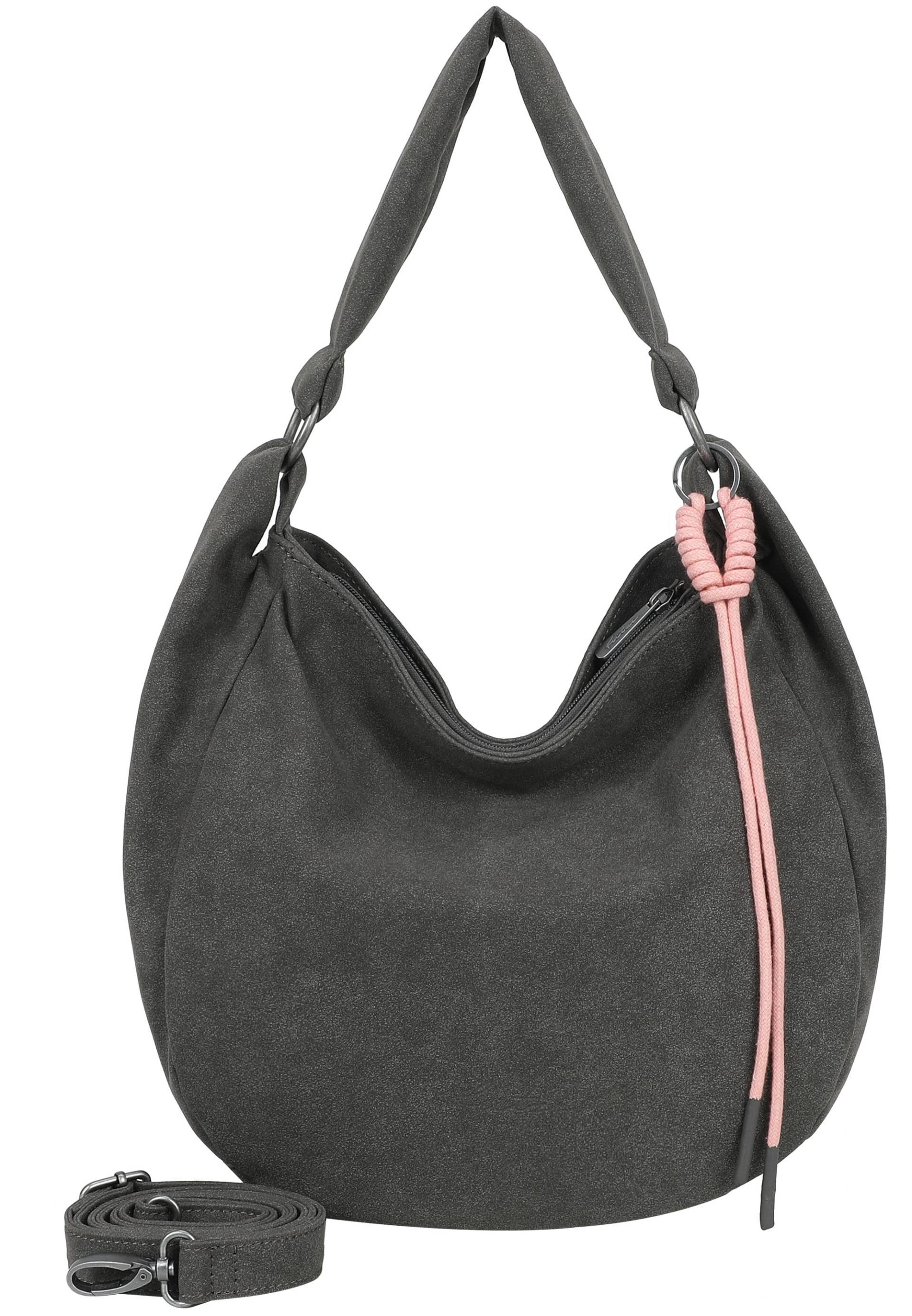 Fritzi aus Preußen Schultertasche "Sue01 Suede Jacky Soft Dark Olive" mit verstellbarem Schultergurt von Fritzi Aus Preußen