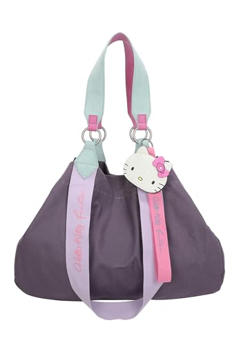 Fritzi aus Preussen Damen Hello Kitty Fritzi Izzy Medium Canvas Purple Cat Shopper von Fritzi aus Preussen