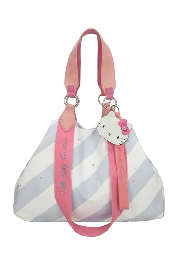 Fritzi aus Preussen Izzy Medium Canvas Stripe Hello Kitty Shopper Ice blue von Fritzi aus Preussen