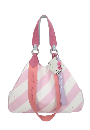 Fritzi aus Preussen Damen Hello Kitty Fritzi Izzy Medium Canvas Stripe Ice Rose Shopper von Fritzi aus Preussen