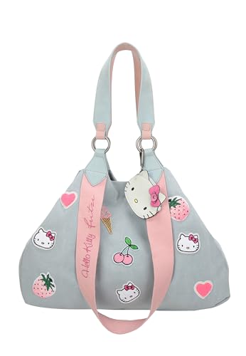 Fritzi aus Preussen Damen Hello Kitty Fritzi Izzy Medium Sticker Shopper, Blue von Fritzi aus Preussen