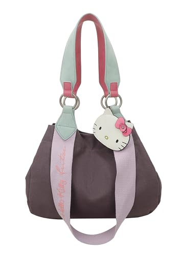 Fritzi aus Preussen Damen Hello Kitty Fritzi Izzy Mini Canvas Purple Cat Shopper von Fritzi aus Preussen