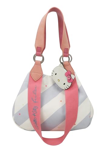 Fritzi aus Preussen Damen Hello Kitty Fritzi Izzy Mini Canvas Stripe Ice Blue Shopper von Fritzi aus Preussen