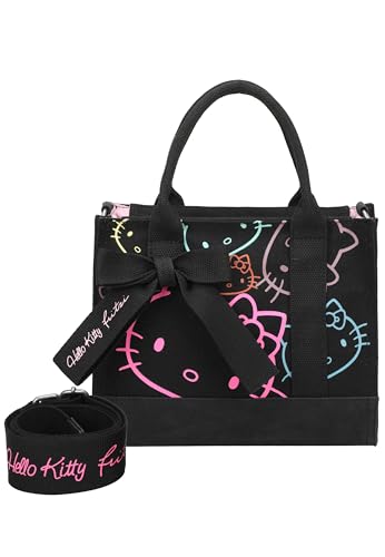 Fritzi aus Preussen Damen Hello Kitty Fritzi Izzy09 Outline Canvas Black Cat Cross von Fritzi aus Preussen