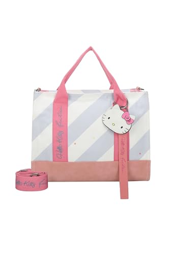 Fritzi aus Preussen Damen Hello Kitty Fritzi Tote Bag Canvas Stripe Blue Shopper, Ice Rose von Fritzi aus Preussen