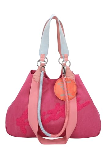 Fritzi aus Preussen Damen Izzy Medium Flocked Canvas Pinky Shopper von Fritzi aus Preussen