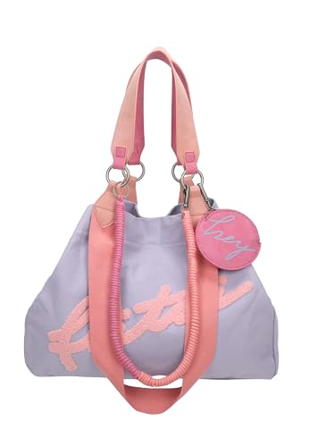 Fritzi aus Preussen Izzy Medium Canvas Limited Flocked Shopper Sweet Purple von Fritzi aus Preussen