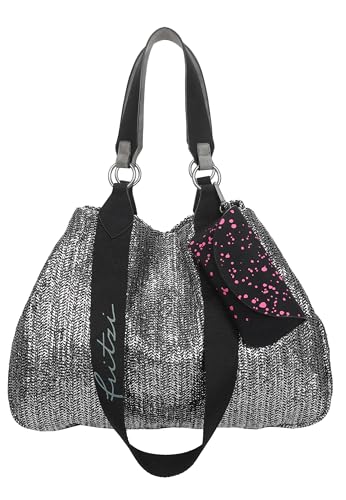 Fritzi aus Preußen Izzy Medium Limited Painted Straw Shopper Silver Black von Fritzi aus Preussen