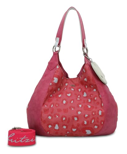 Fritzi aus Preussen Damen Izzy Woo Canvas Leo Pink Shopper von Fritzi aus Preussen