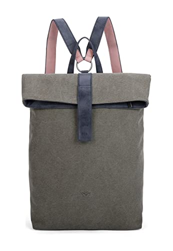 Fritzi aus Preussen Damen Izzy03 Canvas Rucksack, Olive von Fritzi aus Preussen