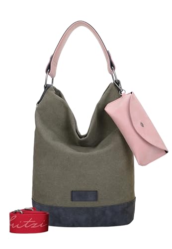 Fritzi aus Preussen Damen Izzy07 Canvas Hobo-Tasche, Olive Fritzi aus Preussen Damen Izzy07 Canvas Hobo-Tasche, Olive von Fritzi aus Preussen