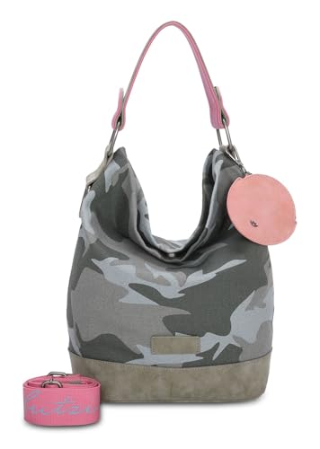 Fritzi aus Preussen Damen Izzy07 Olga Canvas Camo Jungle Hobo von Fritzi aus Preussen