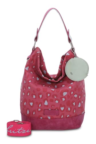 Fritzi aus Preussen Damen Izzy07 Olga Canvas Leo Pink Hobo von Fritzi aus Preussen