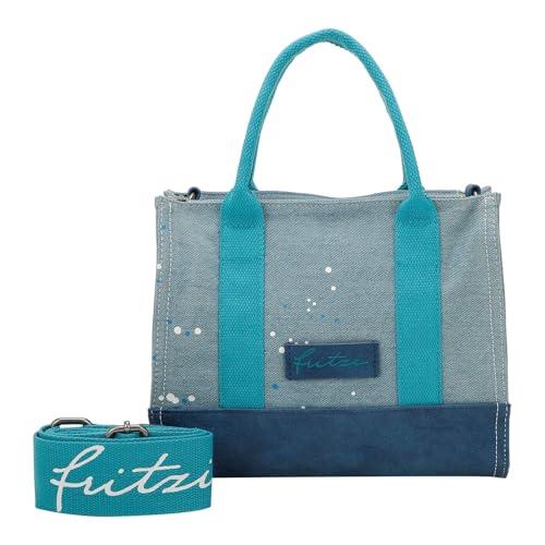 Fritzi aus Preussen Damen Izzy09 Denim Blue Sparkle Shopper von Fritzi aus Preussen