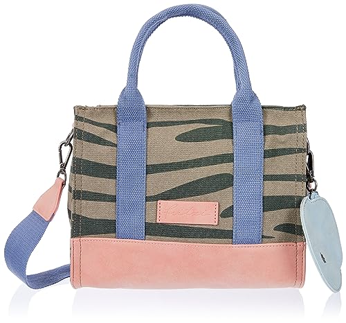 Fritzi aus Preussen Damen Izzy09 Square Canvas Zebra Wild Blue Handbag von Fritzi aus Preussen