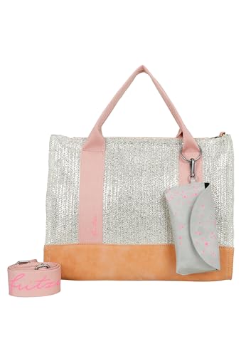 Fritzi aus Preussen Tote Bag Limited Painted Straw Shopper Silver Nature von Fritzi aus Preussen
