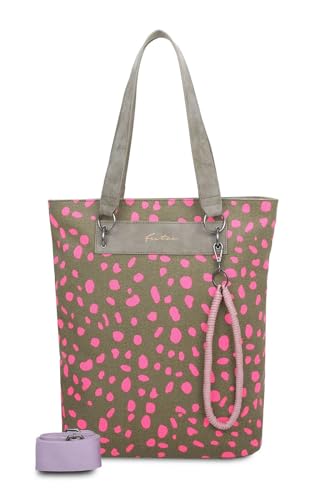 Fritzi aus Preussen Damen Wudy01 Canvas Spotty Pink Tote Bag von Fritzi aus Preussen