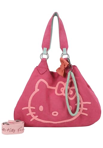 Fritzi aus Preussen Izzy Hello Kitty Head Flocked Canvas M Pink Cat von Fritzi aus Preussen