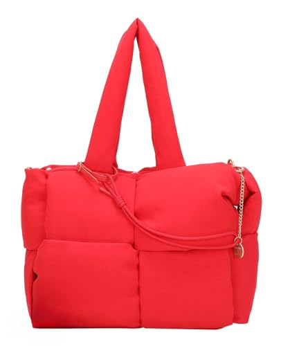 Fritzi aus Preussen Schultertasche Brigitte X Fritzi Weave Limited Puffed Sky Shopper Real Red rot von Fritzi aus Preussen