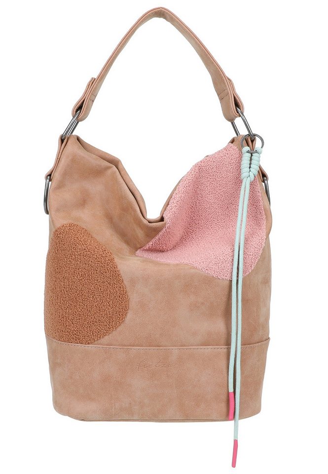 Fritzi aus Preußen Schultertasche Olga Limited Happy Flocked Jive Soft Berry, mit moderner Flockung von Fritzi aus Preußen