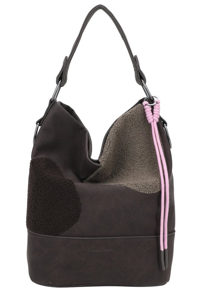 Fritzi aus Preußen Schultertasche Olga Limited Happy Flocked Jive Soft Berry, mit moderner Flockung von Fritzi aus Preußen
