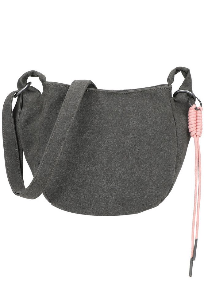 Fritzi aus Preußen Schultertasche Sue02 Suede Jacky Soft Dark Anthra, mit modischer Kordelschnur von Fritzi aus Preußen