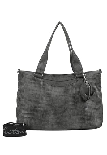 Fritzi aus Preussen Schultertasche Umhängetasche Joly Waffly Shoulder Bag Black dunkelgrau von Fritzi aus Preussen
