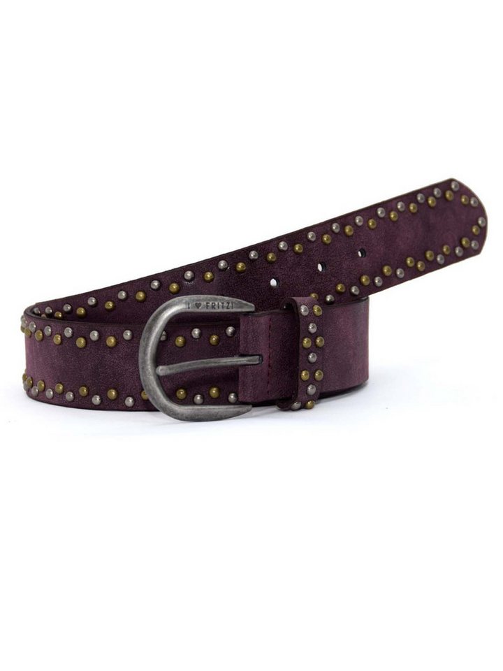 Fritzi aus Preußen Taillengürtel Fritzi-Belt-Tiny-Dots-Bordeaux-Damen-Nietengürtel- 37 mm 85 von Fritzi aus Preußen