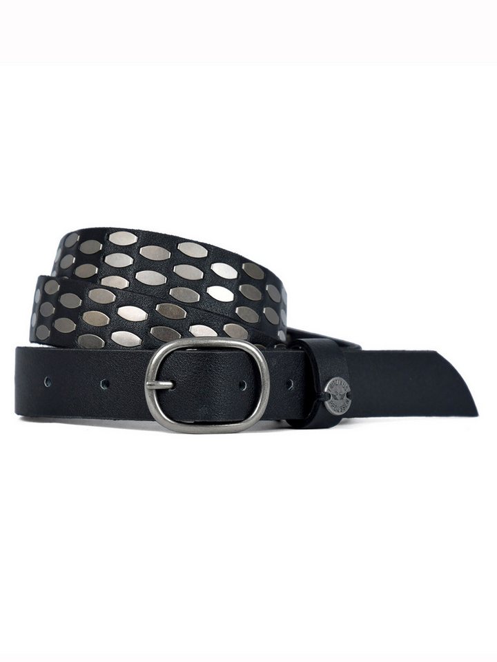 Fritzi aus Preußen Synthetikgürtel Fritzi-Damen-Gürtel Belt ARIA Nieten 2,4 cm Dorn 0001-Black BW 100 von Fritzi aus Preußen