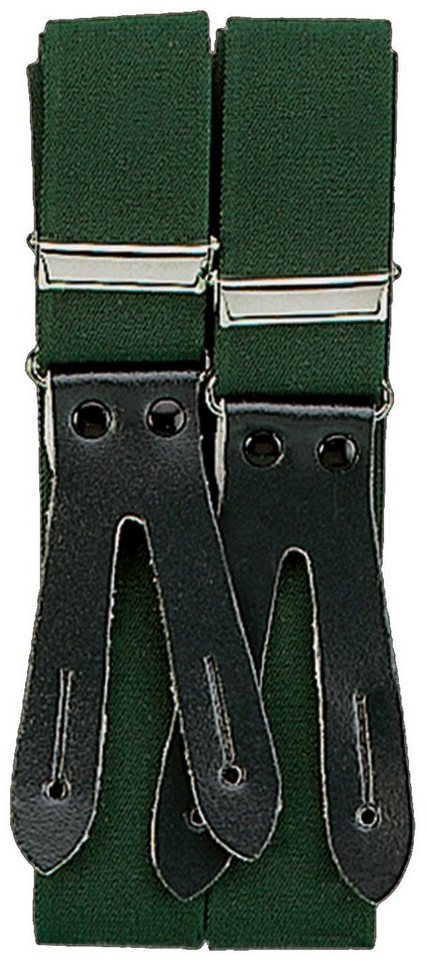 Fritzmann Hosenträger Hosenträger mit Lederschlaufen für Knöpfe NEU oliv grün von Oefele von Fritzmann