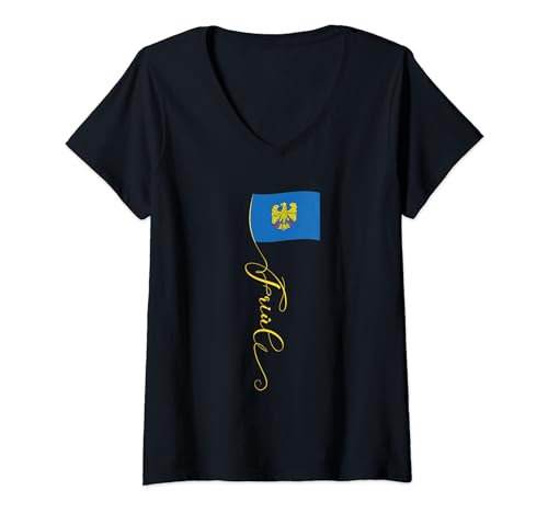 Damen Friaul Italienisch Italien Region Tourist Souvenir ethnisch T-Shirt mit V-Ausschnitt von Friuli historical region Italy Pordenone ancestry