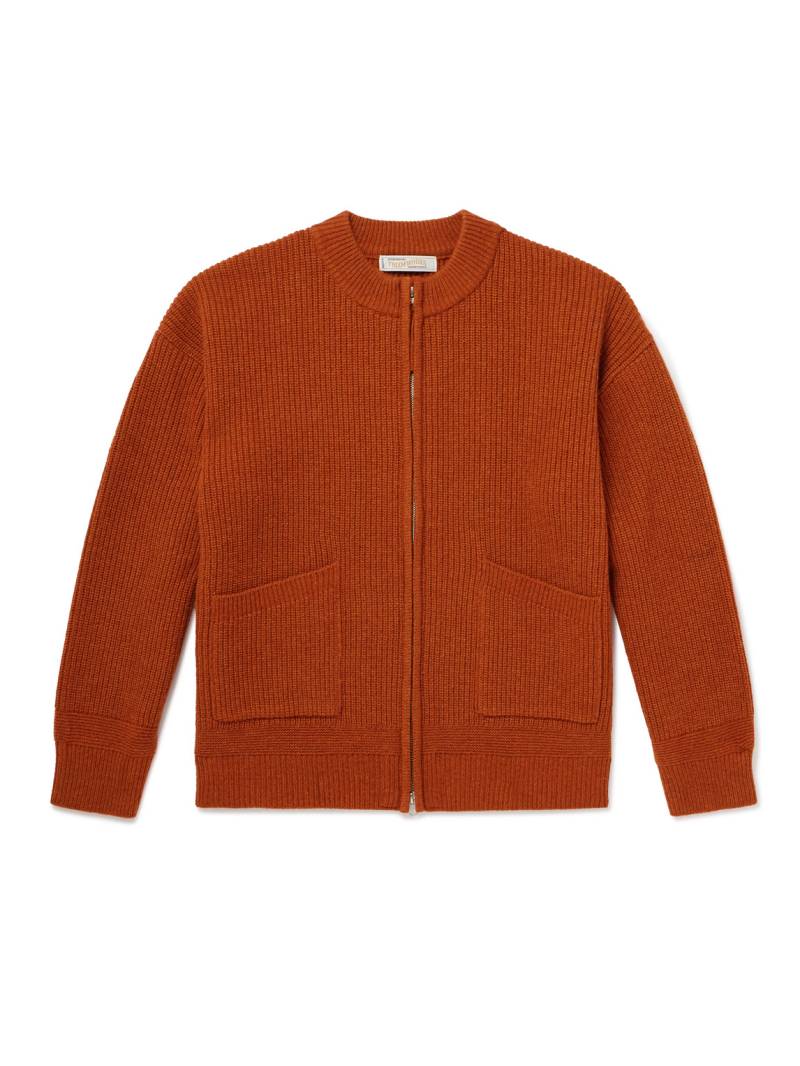FrizmWORKS - Deck Ribbed Wool-Blend Zip-Up Cardigan - Men - Orange - S von FrizmWORKS