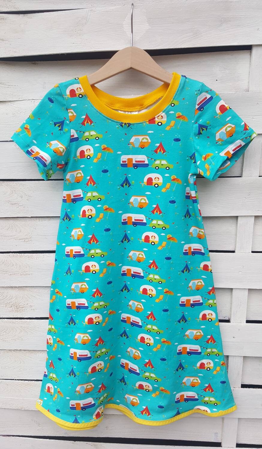 Kurzarmkleid "Camping" Gr. 92-152 Kurzarmkleid "Camping" Gr. 92-152 von FrlKunterbunt