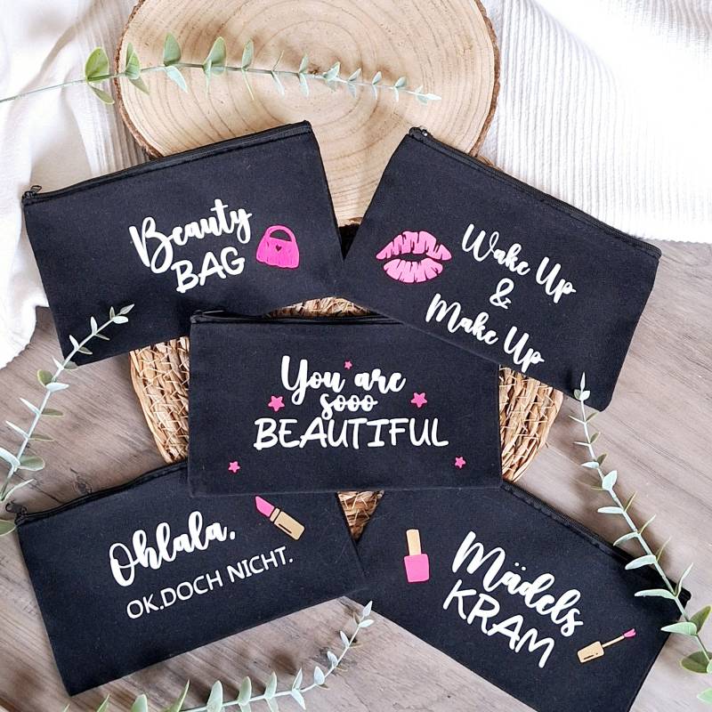 Kosmetiktasche | Schminktasche Mädelskram Mäppchen Personalisiert von FrlSvenjaKreativ