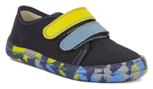 Froddo Canvas Barfuss Hausschuhe Doppelklett Blue+, Gr 32 von Froddo