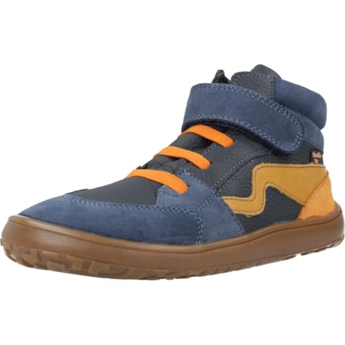 Froddo Halbhohe Barfußschuhe, Leder, TEX Membran+Textil Inlay *Farbwahl s.A G3110265 (Blue Denim/Orange, EU Schuhgrößensystem, Grundschulkind, Numerisch, M, 32) von Froddo