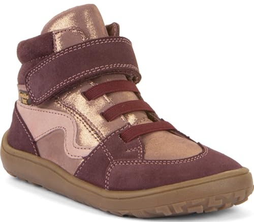Froddo Halbhohe Barfußschuhe, Leder +TEX Membran +Textil Inlay Farbwahl s.A G3110265 (Bordeaux Gold Glitzer, EU Schuhgrößensystem, Grundschulkind, Numerisch, M, 31) von Froddo