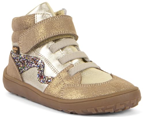 Froddo Halbhohe Barfußschuhe, Leder +TEX Membran +Textil Inlay Farbwahl s.A G3110265 (Gold Glitzer, EU Schuhgrößensystem, Grundschulkind, Numerisch, M, 30) von Froddo