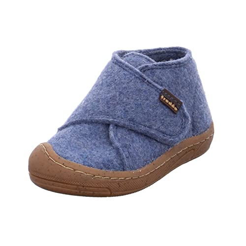 Froddo Jungen Hausschuhe Minni Wooly Barefoot Hausschuh Textil Kinderschuhe Uni barfuß Barefoot Unisex Hausschuh Pantoffel hüttenschuh von Froddo