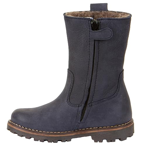 Froddo Kinder G3160198 Winterstiefel aus Leder mit Wollfutter und Reißverschluss von Froddo